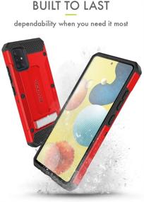 img 2 attached to 📱 Evocel Galaxy A51 (5G) Case Explorer Series Pro: Red with Glass Screen Protector & Belt Clip Holster