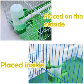 img 3 attached to QX-Pet Supplies 2Pcs Automatic Bird Feeder and Waterer for Parakeets - Hanging Food Dispenser and Water Dispenser - Bird Cage Accessories for Parrots, Budgies, Cockatiels, and Lovebirds (60 ml / 2.03 oz)