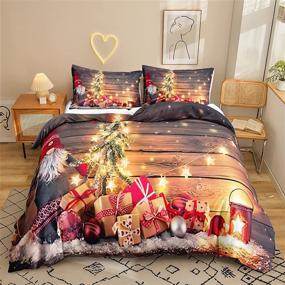 img 4 attached to TiuZelf Christmas Comforter Pillowcases Microfiber Kids' Home Store