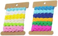 🎀 healifty 2 roll rick rack trims: colorful polyester trim ribbons for diy crafts, sewing, gift wrapping, home & party decorations -8mm style 2 logo