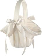 🧺 ivory satin flower girl basket by lillian rose: elegant and petite (6.5" fb404 i) logo