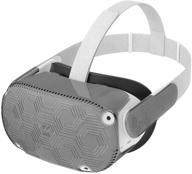 amvr vr headset protective shell: легкий и прочный накладной покрышке для передней части oculus quest 2 - черный логотип