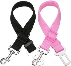 img 4 attached to 🐾 Elisel 2 Packs Adjustable Length Pet Dog Cat Car Seat Belt | Ideal Pet Accessories for Dogs, Cats, and Pets