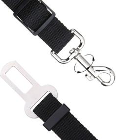 img 2 attached to 🐾 Elisel 2 Packs Adjustable Length Pet Dog Cat Car Seat Belt | Ideal Pet Accessories for Dogs, Cats, and Pets
