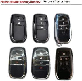 img 1 attached to Royalfox (TM) 3 4 5 6 кнопок Мягкий TPU Smart Keyless Remote Key Fob Чехол для держателя Toyota Highlander Avalon Crown Land Cruiser Prado Mark X Camry Corolla Reiz RAV4 (красный)