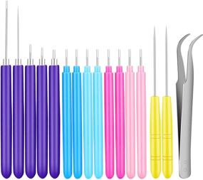 img 4 attached to 16-Piece Paper Quilling Tool Set: Slotted Kit with 🎨 Various Sizes for Handmade Art, Crafting, DIY Cardmaking, and Paper Projects