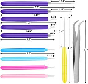 img 2 attached to 16-Piece Paper Quilling Tool Set: Slotted Kit with 🎨 Various Sizes for Handmade Art, Crafting, DIY Cardmaking, and Paper Projects