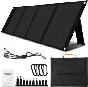 img 3 attached to Portable Solar Panel Charger Kit 120W - Foldable Solar Panel Charger 🔋 with 2 USB Ports for RV, Boat, Camper, Roof, Cabin, Shed and Summer Camping