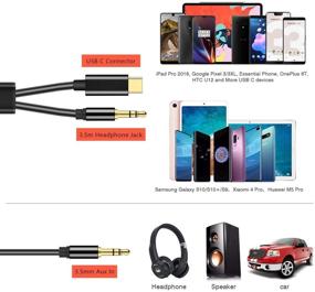 img 2 attached to 🎧 Twinkk 2-in-1 USB C to 3.5mm Aux Audio Cable - Compatible with Pixel, Samsung Galaxy, OnePlus & Huawei