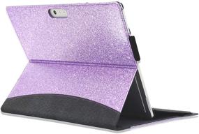 img 1 attached to ACdream Glitter Purple Case for Surface Pro 7/6/5/4/3, Multiple Angle Viewing & Keyboard Compatibility