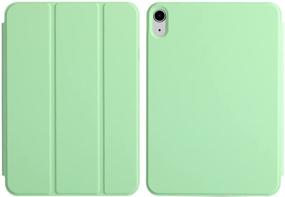 img 4 attached to 🍵 SENZHENG Magnetic Folio Case for 2021 iPad Mini 6th Gen: Minimalist Frameless Trifold Stand Cover with Smart Auto Wake/Sleep (Matcha)