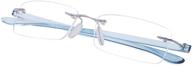 rectangular rimless reading glasses magnification vision care for reading glasses logo