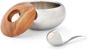 img 2 attached to 🍨 Nambe Gourmet Collection Scoop Ice Bucket - 9x5.7 Inches - Acacia Wood & Stainless Steel - Design by Wei Young