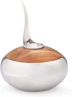 🍨 nambe gourmet collection scoop ice bucket - 9x5.7 inches - acacia wood & stainless steel - design by wei young логотип