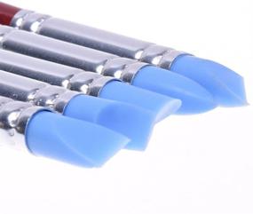 img 2 attached to Meta-U 5 Pcs Clay Color Sculpting Shapers: Versatile Rubber-Tipped Pen Brushes for Precise Carving & Shaping