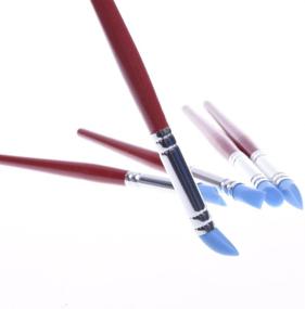 img 1 attached to Meta-U 5 Pcs Clay Color Sculpting Shapers: Versatile Rubber-Tipped Pen Brushes for Precise Carving & Shaping
