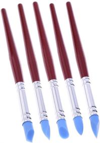 img 4 attached to Meta-U 5 Pcs Clay Color Sculpting Shapers: Versatile Rubber-Tipped Pen Brushes for Precise Carving & Shaping