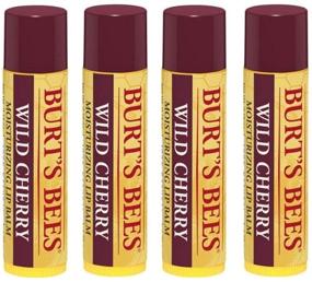 img 1 attached to 🍒 Burt's Bees Wild Cherry Moisturizing Lip Balm, 0.15 Oz, Pack of 4 (packaging may vary)