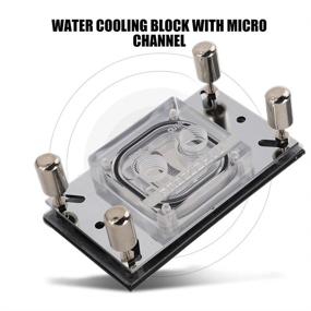 img 1 attached to 💦 Bewinner PC Water Cooling Block: Copper Base with Micro Channel for AM2/AM3/AM4 CPUs - Anti-Oxidization Technology Included