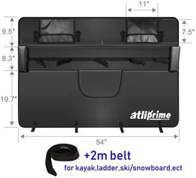 img 3 attached to 🚚 Atliprime 54" Truck Tailgate Pickup Pads: Bike Mat with Tool Pockets and Soft Bike Set