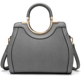 img 4 attached to 👜 LJOSEIND Designer Structured Shoulder Women's Handbags & Wallets: Elevate your Style with Totes