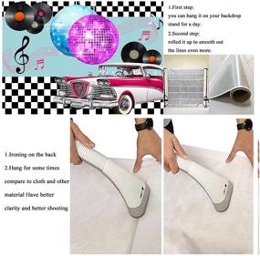 img 1 attached to Captivating Back to the 50's Sock Hop Theme Photography Backdrops: 7x5ft Vinyl Retro Diner Time Rock n' 📸 Roll Classic Decor for Stunning Vintage Dance Prom Photos! Perfect Background for Dessert Cake Table and Table Decor Supplies.