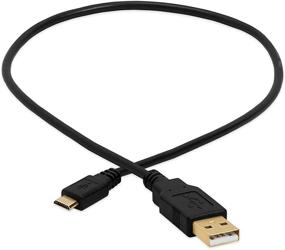 img 1 attached to Cmple - Android Micro USB кабель, USB в Micro USB кабель, Высокоскоростной USB 2.0 A Male в Micro B Male, позолоченный зарядный кабель для Samsung, HTC, планшета и многого другого - 1.5 фута черный.