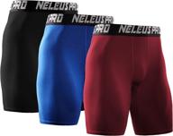 🩲 neleus men's 3-pack performance compression shorts for enhanced athletic performance and comfort logo