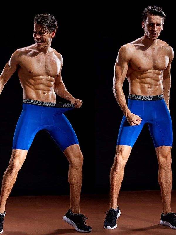 NELEUS Men's 3 Pack Performance Compression Shorts