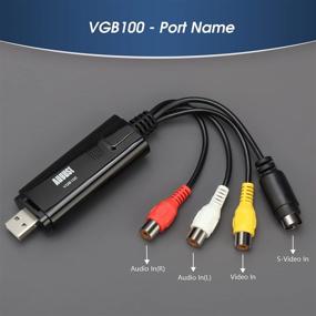 img 3 attached to 🖥️ Карта захвата видео VGB100 USB от August - переходник S Video / Composite на USB - кабель для передачи - Трансфер для Windows 10 / 8 / 7 / Vista / XP - Внешнее устройство для захвата видео