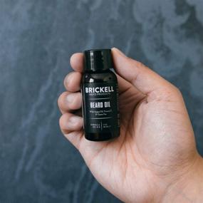 img 2 attached to 🧔 Brickell Men's Beard Oil: Natural, Organic Argan & Jojoba Oil for Strengthening and Softening Hair, 1 Ounce, Scented