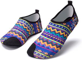 img 4 attached to Versatile Unisex Water Shoes for 👣 Quick-Dry Beach Adventures: Aqua Socks, Yoga Shoes