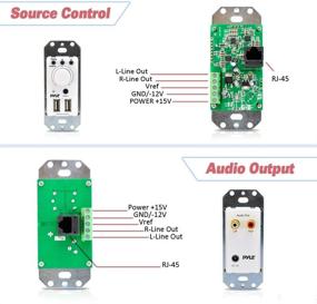 img 2 attached to Приемник Pyle Bluetooth для крепления на стену: Встроенный управляемый аудиоприемник с двумя портами USB для зарядки и входом AUX 3.5 мм для звуковых систем в домашнем кинотеатре - PWPBT67