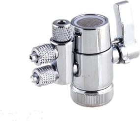 img 2 attached to 💧 PureSec 2-Way Kitchen Faucet Diverter Valve/Splitter with Female M22(≈22mm) Thread and 1/4 OD RO Tubing Outlet for Countertop Water Filter