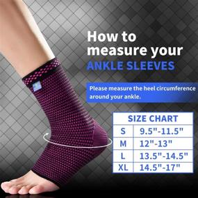 img 2 attached to Pair of Ankle Compression Sleeve Socks | Breathable and Sweat-Absorbing | Elastic Blend for Plantar Fasciitis Pain Relief and Achilles Tendonitis Treatment | Foot Support to Reduce Swelling & Aid Ankle Recovery | Ankle Brace for Men & Women