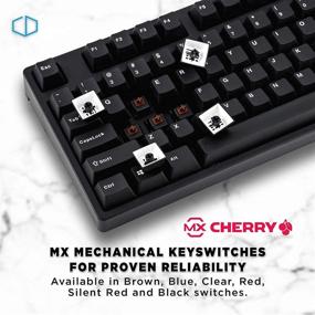 img 2 attached to iKBC CD108 V2 Ergonomic Mechanical Keyboard with Cherry MX Brown Switch for Windows and Mac, Full Size Keyboard Upgraded with Mistel PBT Double Shot Keycaps for Desktop and Laptop, Enhanced Build Quality