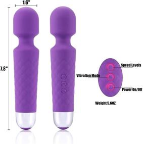 img 2 attached to 💜 Enhanced Powerful Massager with 20 Magic Vibration Modes | Ultra-Quiet, Waterproof | Handheld Cordless Device for Neck, Shoulder, Back, Body Massage | Sports Recovery & Muscle Pain Relief - Compact Purple