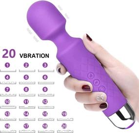 img 3 attached to 💜 Enhanced Powerful Massager with 20 Magic Vibration Modes | Ultra-Quiet, Waterproof | Handheld Cordless Device for Neck, Shoulder, Back, Body Massage | Sports Recovery & Muscle Pain Relief - Compact Purple