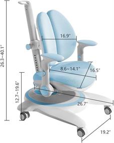 img 3 attached to Casters Adjustable Growing Support Homeschool（Blue）