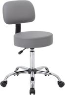 💺 grey boss office products be well medical spa professional drafting stool with adjustable back logo