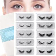 👁️ mink natural look lashes - set of 10 pairs | reusable lash pack with glitter portable boxes | random shipment of 10 styles: #5d01, #5d04, #5d05, #5d06, #5d07, 3d31, 3d29, 3d26, 3d03, 3d01 logo