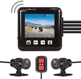 img 4 attached to 🏍️ VSYSTO Motorcycle Dash Cam: Waterproof, 160° Fish Eye, Dual Full HD 1080P Cameras, Night Vision Recorder with 2'' Screen