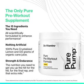 img 3 attached to PurePump Natural Pre-Workout Supplement: Clean Energy Boost, Lemon Flavor for Men and Women