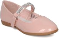 👧 sparkling rhinestone toddler & little girls' leatherette ballerina flats logo