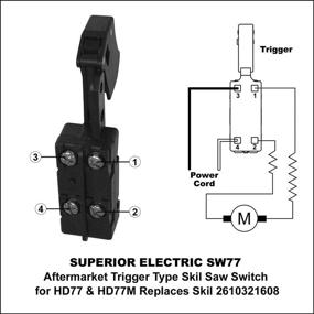 img 1 attached to 🔌 SW77 Aftermarket 20 Amp Trigger On-Off Switch - Upgrade for Skil 2610321608, Ryobi, and Ridgid 760245002