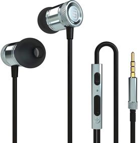 img 4 attached to ElloGear EG11BS Stereo Earbuds 3.5mm: Enhanced Clarity, Powerful Bass, Noise Isolation - Microphone & Volume Control Included (Blue/Black)