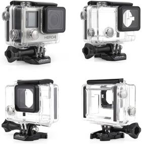 img 2 attached to 📷 SOONSUN Side Open Skeleton Protective Housing Case for GoPro Hero 4 3+ 3 Silver Back Camera - Complete with Standard Skeleton Backdoor, Skeleton BacPac Backdoor, and Silicone Lens Cap