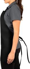 img 2 attached to Adjustable Black Bib Apron with 3 Pockets