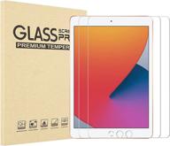 [2 pack] ipad 9th generation screen protector - tempered glass for ipad 10.2 inch (2021/2020/2019 ipad 9th/8th/7th gen) logo