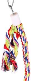 img 1 attached to 🦜 Bvanki Bird Toys: 94-Inch Long Parrot Bungee Rope Toys - Large, Medium, and Small Spiral Standing Toys for Parrots